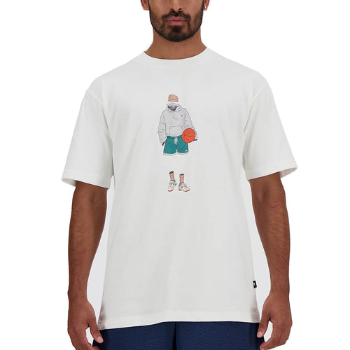 T-shirt over New Balance in cotone con stampa