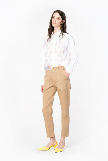Jeans chinos Pinko in bull di cotone stretch - 4
