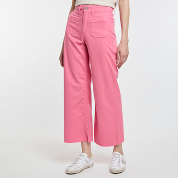 Pantalone cropped GSD - God Save Denim con tasche toppa - 7