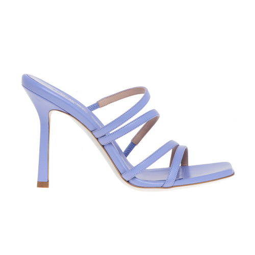 Sergio Levantesi open sabot in leather with 100 mm heel