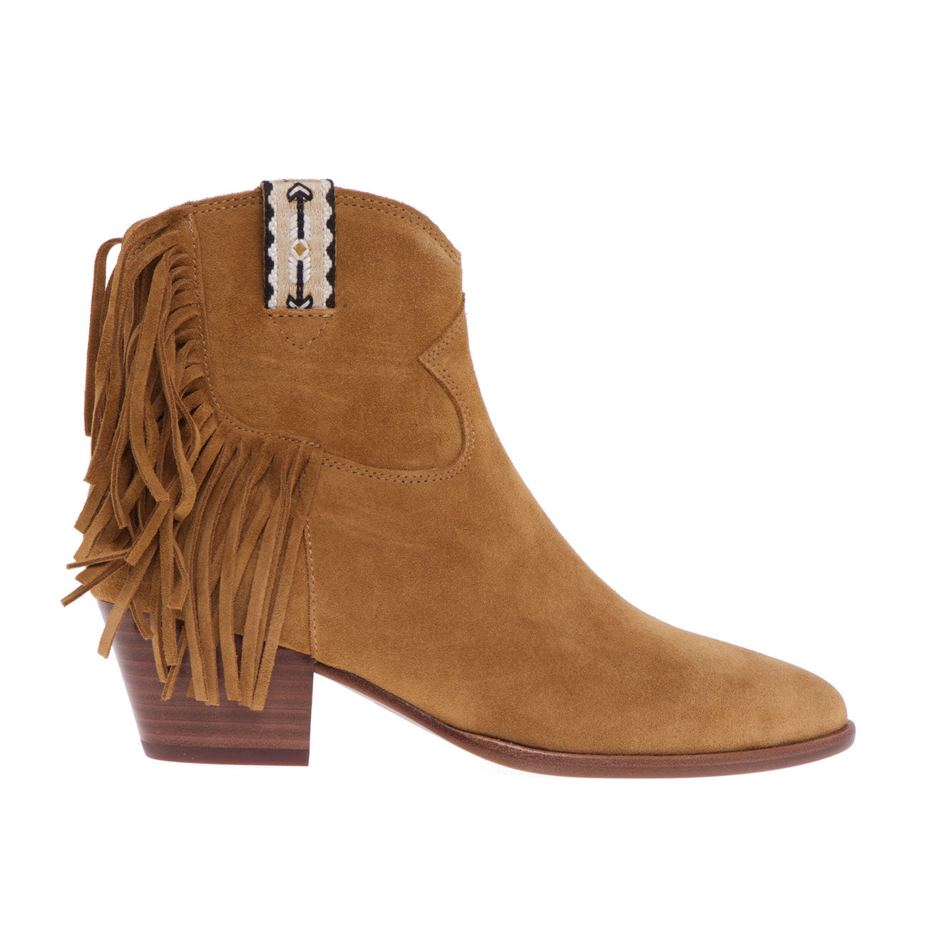 ASH Texan ankle boot in suede with fringe on The Mooder