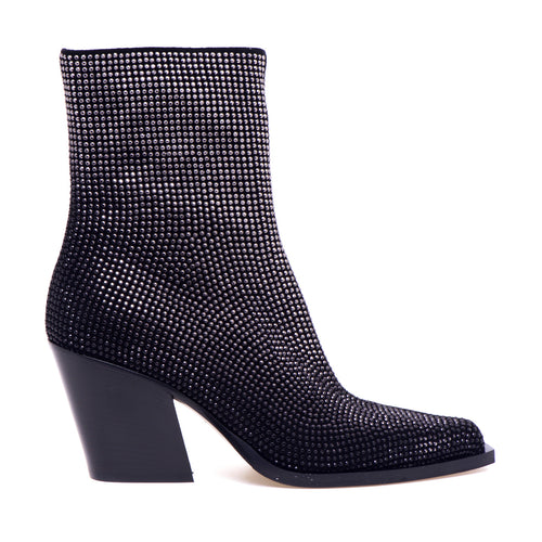 Fru.it Texan-Stiefel mit 75-mm-Absatz, voll besetzt mit Strasssteinen und Degradé-Effekt