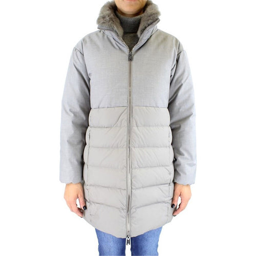 Lange Daunenjacke von People Of Shibuya aus technischem Stoff