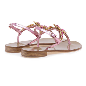 Paolo Ferrara Juwelensandale aus Leder mit Flip-Flops - 3