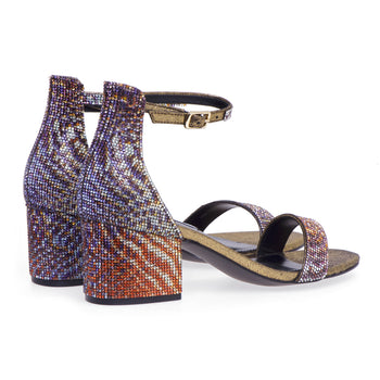 Steve Madden Sandale mit mehrfarbigen Strasssteinen und 55 mm Absatz - 3