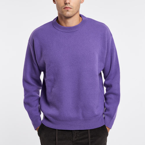 Daniele Fiesoli oversized crewneck sweater in piquet stitch wool
