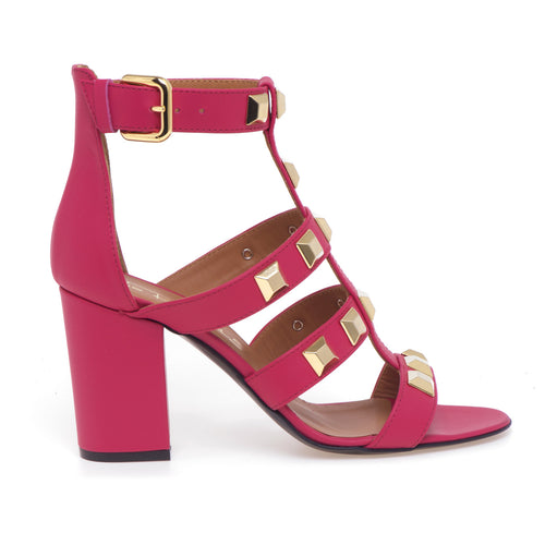 Via Roma 15 sandal in nappa with maxi studs
