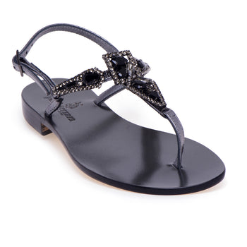 Paolo Ferrara jewel sandal in leather with flip flops - 4