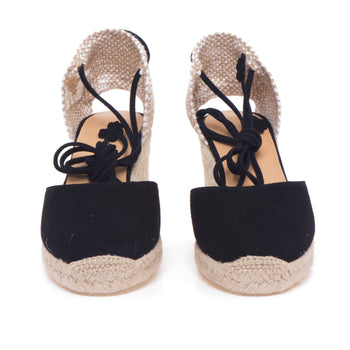 Espadrillas Castaner Carina/6 in camoscio con zeppa 70 mm - 5
