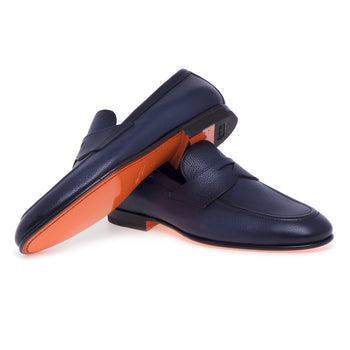 Mocassino Santoni in pelle grain tamponata - 4