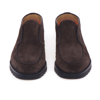 Santoni laceless ankle boots in suede - 5