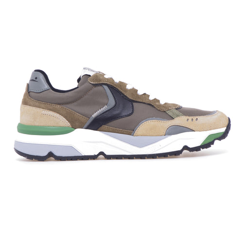 Sneaker Voile Blanche Khilian in camoscio e tessuto