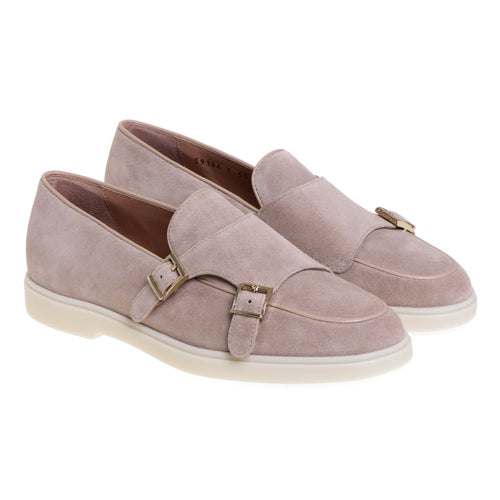 Santoni-Mokassin aus Wildleder mit Doppelschnalle - 2