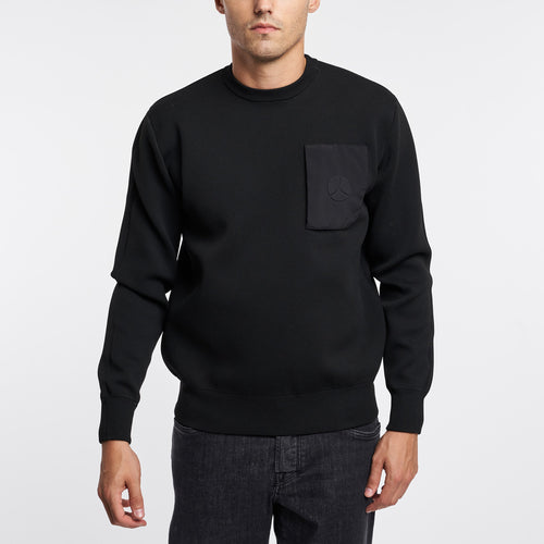 People Of Shibuya crew neck sweater in technical fabric