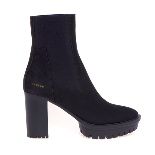 Copenhagen ankle boot in nubuck with 100 mm heel