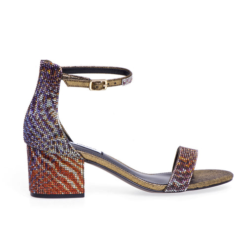 Sandalo Steve Madden con strass multicolor e tacco 55 mm