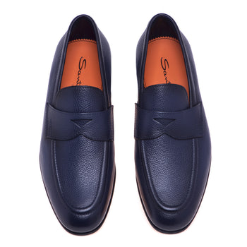 Mocassino Santoni in pelle grain tamponata - 5
