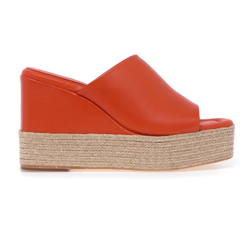 Paloma Barcelò "Juno" sabot in leather with rope wedge - 1
