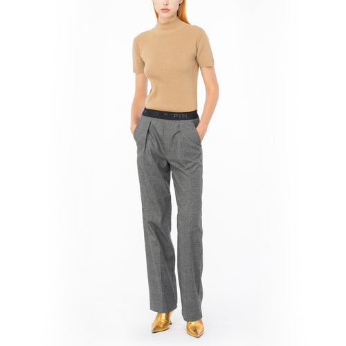 Pantalone Pinko in principe di galles con elastico in vita