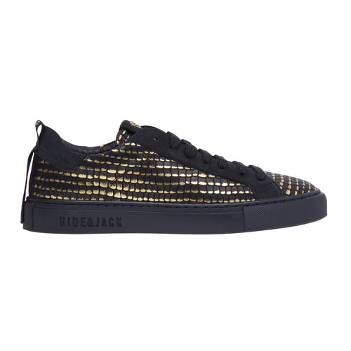 Hide & Jack sneakers in reptile print leather with gold details
