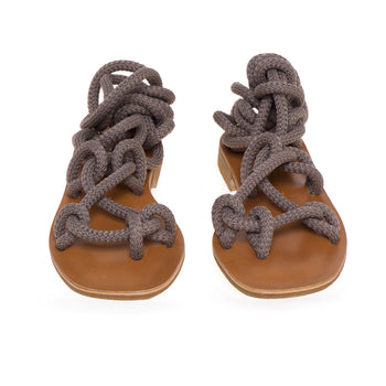 Thera's flat leather sandal with lace-up closure - 5