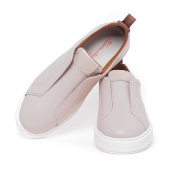 Sneaker Santoni slip-on in pelle martellata - 5