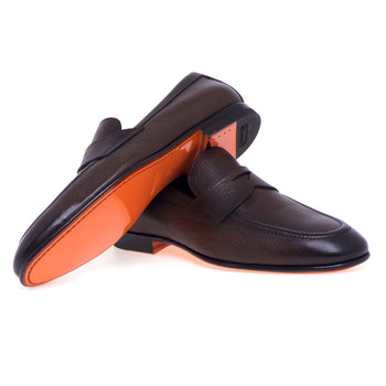 Mocassino Santoni in pelle grain tamponata - 4