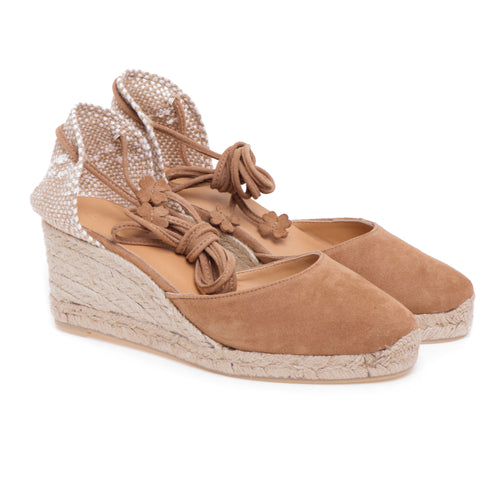 Espadrillas Castaner Carina/6 in camoscio con zeppa 70 mm - 2
