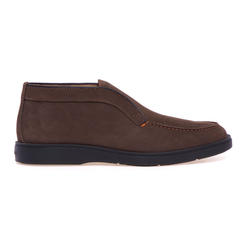 Santoni ankle boot in nubuck without laces