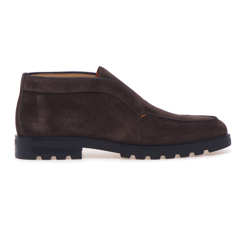 Santoni laceless ankle boots in suede - 1