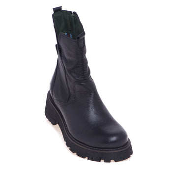Felmini-Stiefelette aus Leder mit Vintage-Effekt und Reißverschluss - 4
