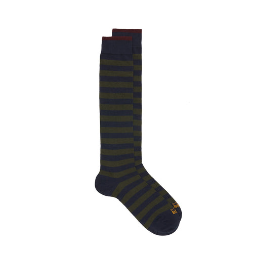 In The Box Long Socks with Stripe Rugby Pattern New