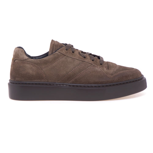 Doucal's sneaker in greased suede