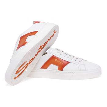 Santoni Double Buckle-Sneaker aus Leder - 4