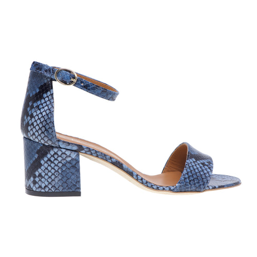 Via Roma 15 sandal in python print leather