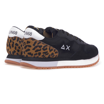 Sneaker Sun68 Stargirl Animal in camoscio e tessuto con inserto in cavallino - 3