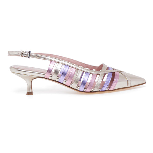 Anna F. Pumps aus laminiertem Leder mit 45 mm Absatz