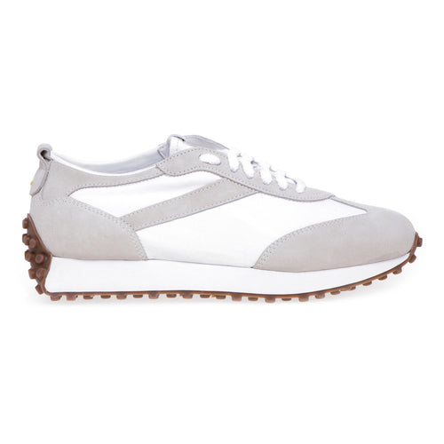 Doucal's Arrow sneaker in suede and canvas