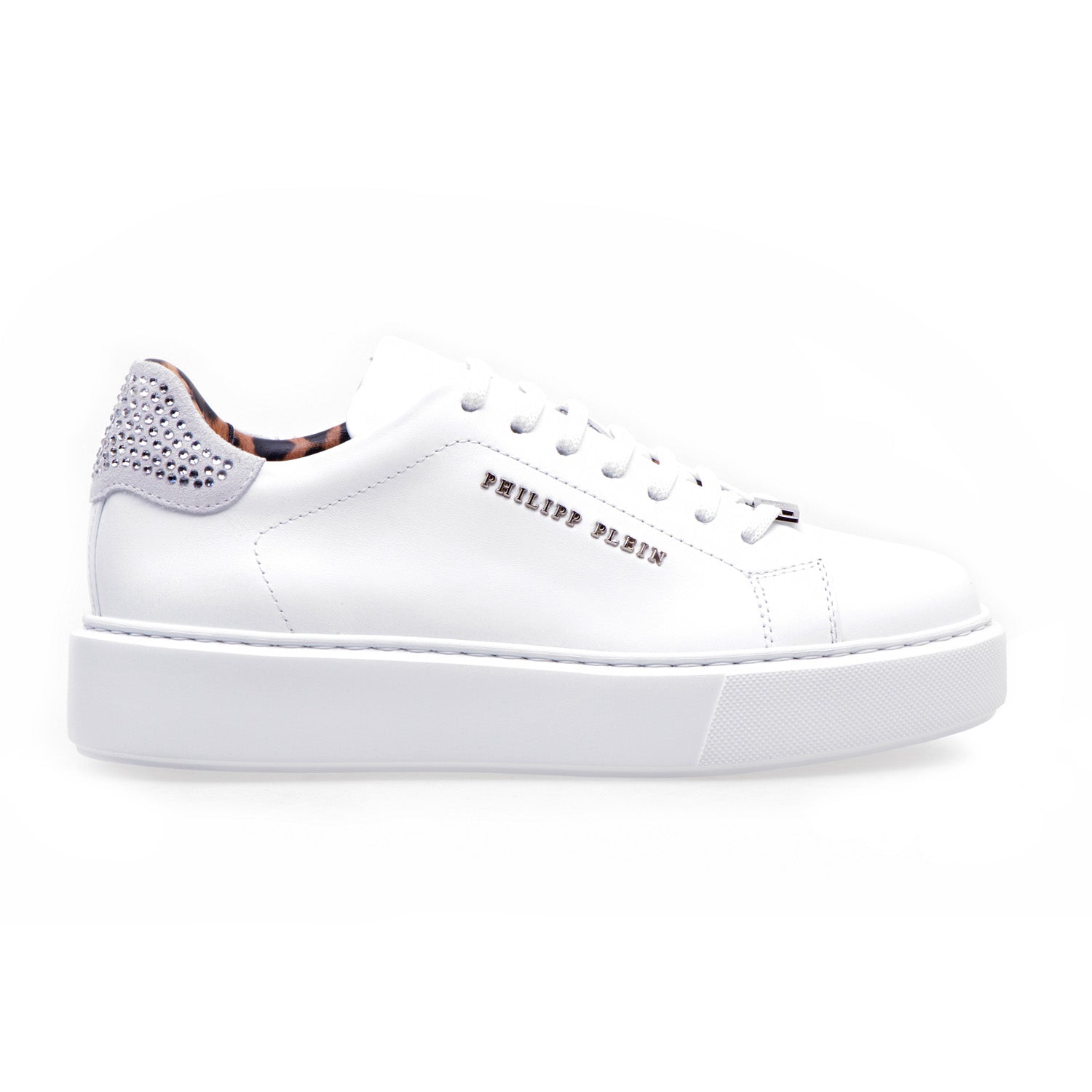 Philipp Plein Lo-Top-Sneaker aus Leder mit Strasssteinen WSC_1904