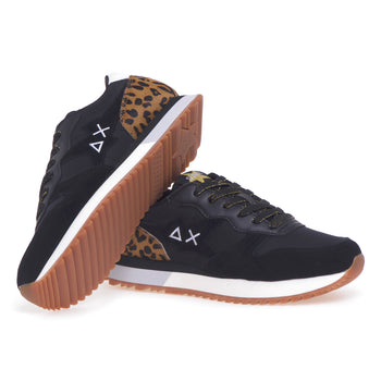 Sneaker Sun68 Stargirl Animal in camoscio e tessuto con inserto in cavallino - 4