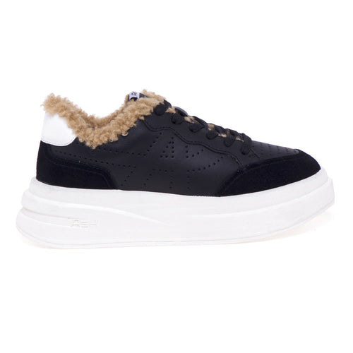 Sneaker ASH in pelle e camoscio con maxi platform