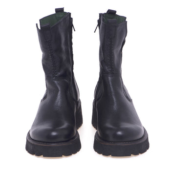 Felmini-Stiefelette aus Leder mit Vintage-Effekt und Reißverschluss - 5