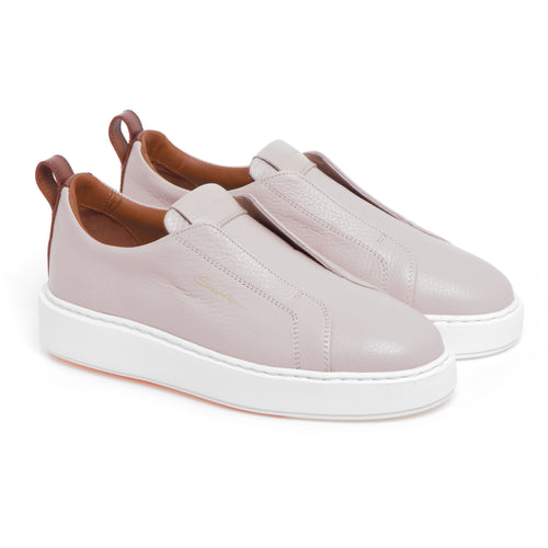 Sneaker Santoni slip-on in pelle martellata - 2