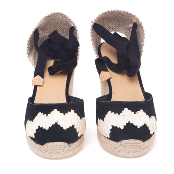 Espadrillas Castaner Cande in canvas e rafia con zeppa 90 mm - 5