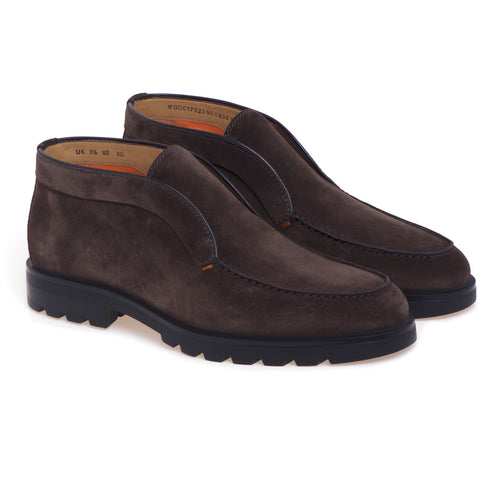 Santoni laceless ankle boots in suede - 2