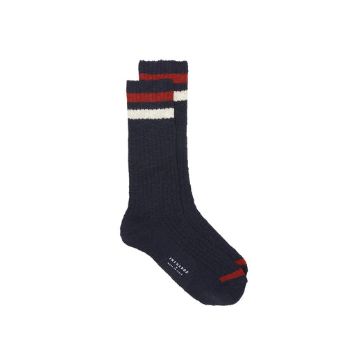 In The Box short ribbed socks with contrasting double stripe