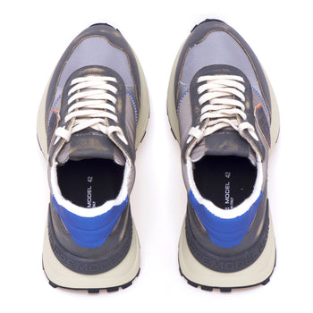 Sneaker Philippe Model Antibes in pelle effetto vintage e tessuto - 5