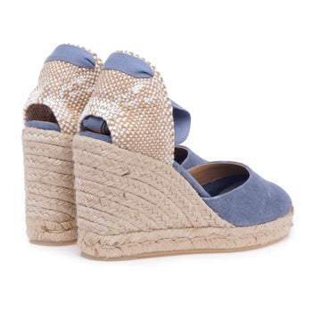 Espadrillas Castaner Carina/8 in canvas con zeppa 90 mm - 3