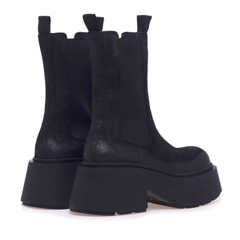 Chelsea boot Vic Matie in camoscio ingrassato con maxi platform - 3