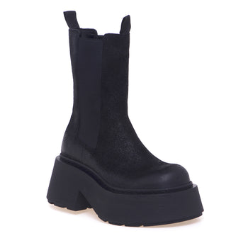 Chelsea boot Vic Matie in camoscio ingrassato con maxi platform - 4
